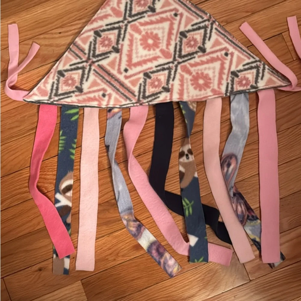Pink Print corner fleece for small pet cage